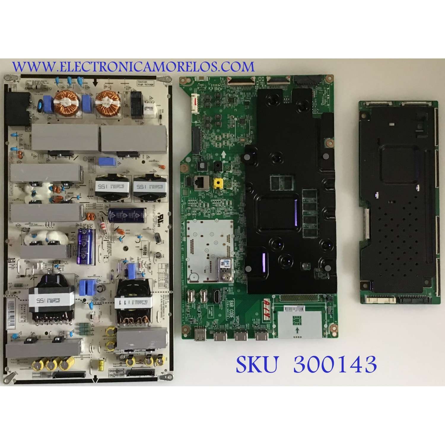 KIT DE TARJETAS PARA TV LG / NUMERO DE PARTE MAIN EBT65159803 / EAX676856038 (1.1) / FUENTE 64749001 / EAY64749001 / EAX67858001(1.6) / T-CON 5673A / 6871L-5673A / 6870C-0745B / PANEL LE550AQD (EL)(A3) / MODELO OLED55C8PUA / OLED55C8PUA.BUSWLJR